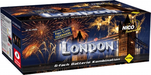 London 123 Schuss Verbund Feuerwerk